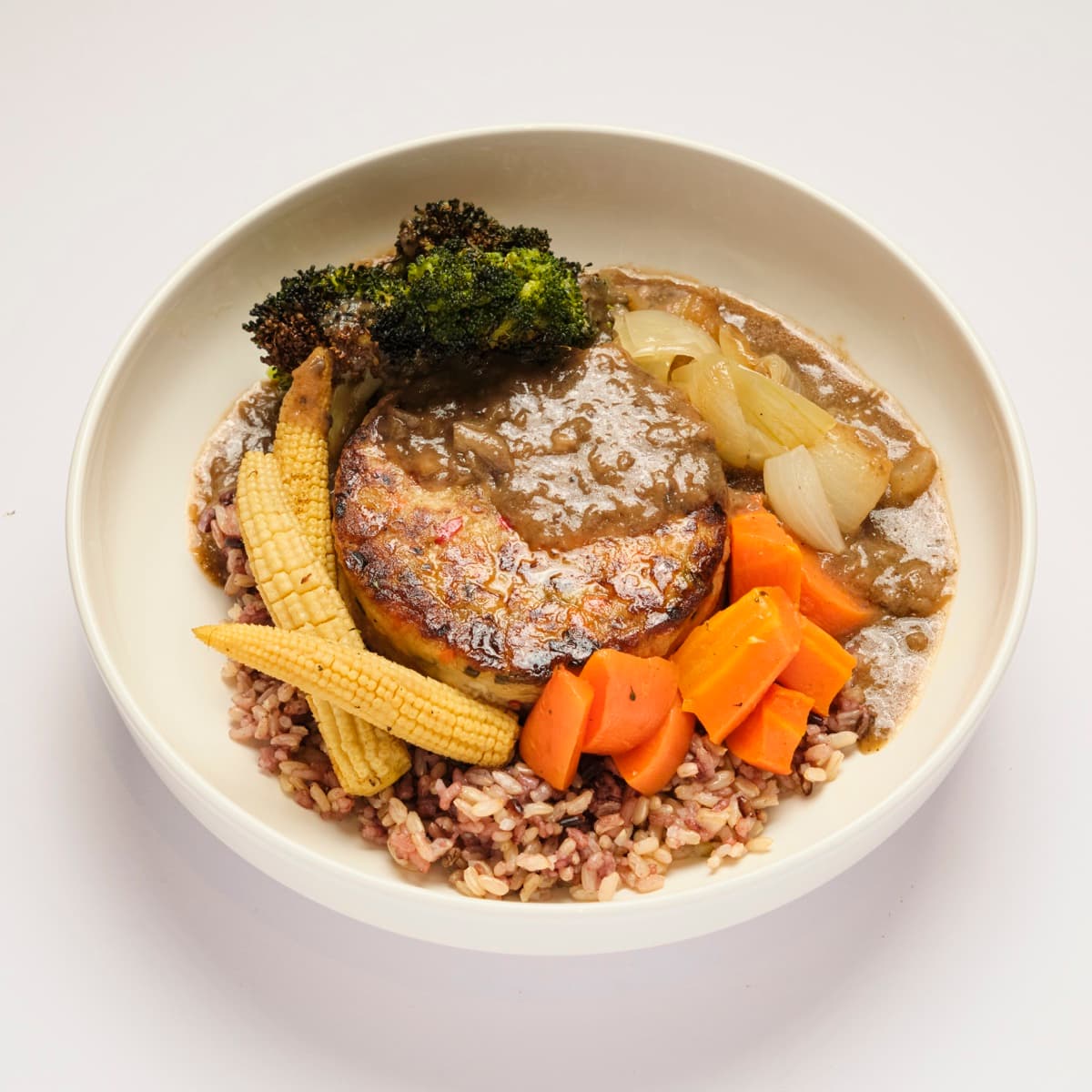 Tofu steak & pepper sauce